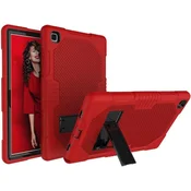 Nikcorp Oklepni etui za tablico Samsung Galaxy Tab A7 10.4 z vgrajenim stojalom, trpežen zaščitni ovitek, rdeč