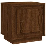 Vidaxl Nočna omarica rjavi hrast 44x35x45 cm inženirski les