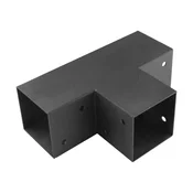 SPOJNIK ZA STEBER T 100mm ČRN 102x206x306mm | Topdom