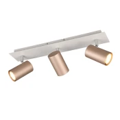 Trio Lighting Marley stropni reflektor rjava/svetlo siva 48 x 9 cm 3-svetlobni kovinski - Dnevna soba / jedilnica - Sodobni - kavno rjava, svetlo siva - Kovina