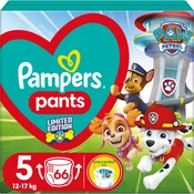 Pampers plenice hlačne Tačke na patrulji, S5 (12-17 kg), 66 kos
