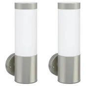 Vidaxl Zunanja stenska luč 2 szt. srebrna 12 x 8,5 x 27 cm