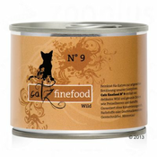 CATZ FINEFOOD pločevinka 6 x 200 g - Divjačina and rdeči okun