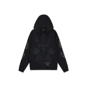 Ed Hardy Jopa na zadrgo  Love Kills svetlo siva/črna