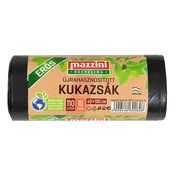 Vreče za smeti, reciklirane, močne, 110 l, 10 kosov, 60x100 cm, 30 µ, MAZZINI, črne, 10 kosov