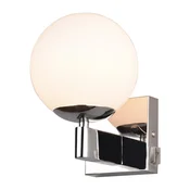 Trio Lighting Kula stenska svetilka za kopalnico stekleno senčilo IP44 krom - Kopalnica - Sodobni - krom, opalno bela - Kovina