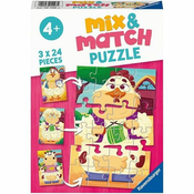 Ravensburger Mix&Match puzzle - Moji prijatelji sa farme - 3x24 delova