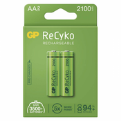 GP ReCyko punjive baterije, 2100 mAh, HR6, AA, 2 kom