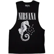 Nirvana Majica Seahorse & Logo Mono Unisex Black M