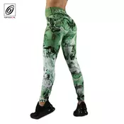 SKULLS AND ROSES LEGGINGS GREEN