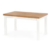 Stol Houston 559 Hrast lancelot, Bijela, 76x80x140cm, EstensioneNastavak, Laminirani iveral, Drvo