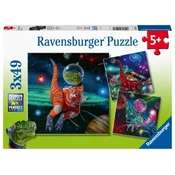 Ravensburger Slagalica Dinosaurusi u svemiru, 3x49 delova