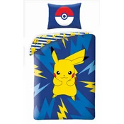 shumee Bombažna posteljnina 140x200 Pokemon Pikachu
