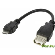 LOGILINK Micro USB transformator crna 6cm AU0030