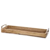 Dekorativni pladenj Wood Collection rjav 8x60,5x18