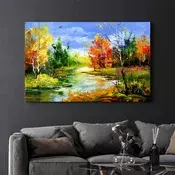 Wallity Dekorativna slika na kaljenom staklu, 35x55cm, Šarena