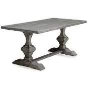 Casa Padrino country style dining table gray 180 x 90 x H. 76 cm - Rectangular solid wood kitchen table made of high quality untreated old wood - Dining room furniture - Country style furniture