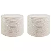 vidaXL Vrv iz jute 2 pcs 2 Bela 100% Tossa jute
