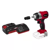 EINHELL TE-CW 18 Li BL - Solo/ Akumulatorski udarni nasadni odvijac + Power-X-Change 18V 4/0Ah punjac i baterija