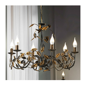 ONLI - Luster na lancu COLLANA 6xE14/6W/230V bronzan/zlatan