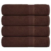 Vidaxl Kopalne brisače FROGN 4 kosi rjave 100x150 cm 360 g/m2