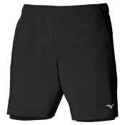 Mizuno CORE 7.5 2IN1 SHORT, muške kratke hlače za trčanje, crna J2GBB007
