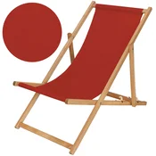 springos Zložljiv ležalnik, idealen za vrt, plažo ali balkon – impregniran les, (5000006704)