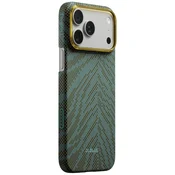 shumee Ovitek Pitaka Edge Breath of Veins za iPhone 17 Pro, temno zelene barve