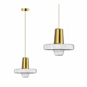 Toolight LED steklena viseča kovinska svetilka APP553-1CP Gold