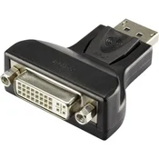 renkforce DisplayPort / DVI adapter [1x DisplayPort vtič - 1x DVI-vtičnica 24+5 polni] črne barve renkforce