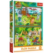 Puzzle - 2x24 - Mali dinosauri - Univerzalni Jurassic World Trefl 34437