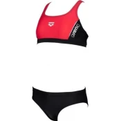 Girls swimsuit arena thrice two pieces junior black/anguria/white