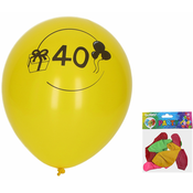 Balon 30 cm - set 5, s številko 40