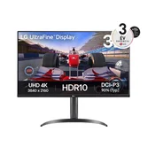 LG monitor 32UR550K-BVA, 32, VA, 4K, 3840x2160, 4ms, 250cd, 60Hz, 2xHDMI, DP, 2x5w zvucnici, HAS, tamno sivi