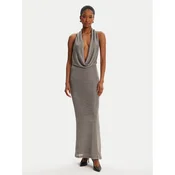 Bardot Cocktail obleka Nola Lurex Cowl 59814DB1 Srebrna Regular Fit