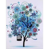 shumee Diamantno vezenje Zimsko drevo 45x55 cm