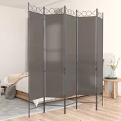 vidaXL Paravan 5-delni antracit 200x200 cm blago
