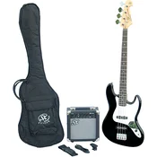 SX SB1 Bass Guitar Kit Black Električna bas kitara (Kot novo)
