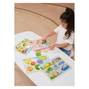 Viga Toys Montessori lesena sestavljanka 2v1 Figurice Zelenjava