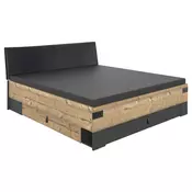 KREVET 180/200 cm grafitno siva, boja smreke
