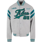 FUBU Jopa na zadrgo Varsity pegasto siva/petrol/smaragd/črna