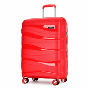 Bontour Flow ročna prtljaga s 4 kolesi, Kabinski kovček 55x40x20cm, rdeča