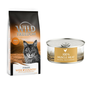 Wild Freedom suha mačja hrana 6,5 kg + WF Instinctive mokra mačja hrana 6 x 70 g po posebni ceni! - Adult Wide Country Sterilised perutnina - recept brez žit 6,5 kg + Instinctive Wide Praries - piščanec 6 x 70 g