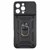 MaxMobile maskica za iPhone 16 Pro Max ANTI-SHOCK WITH RING crna