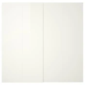 HASVIK Par kliznih vrata, v. sjaj bela, 200x236 cm