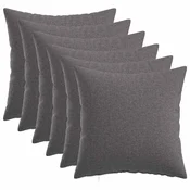 vidaXL Prevleka za blazino 6 kos HEERLEN Svetlo siva 50 x 50 cm Blago