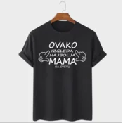 MAFIMI Ženska majica Ovako izgleda najbolja mama, Crna