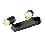 SLV LED stropni reflektor Noblo, črn, 2.700 K, dolžina 24 cm - Dnevna soba/jedilnica - Sodobni - Aluminij