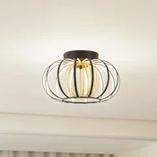 Lucande LED stropna svetilka Birger, O 39 cm, črna/zlata - Dnevna soba/jedilnica - Sodobni - črna, zlata - Kovina