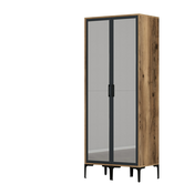 Hanah Home HANAH HOME Kumsal RR - Walnut, Anthracite garderobna omara, (20869624)